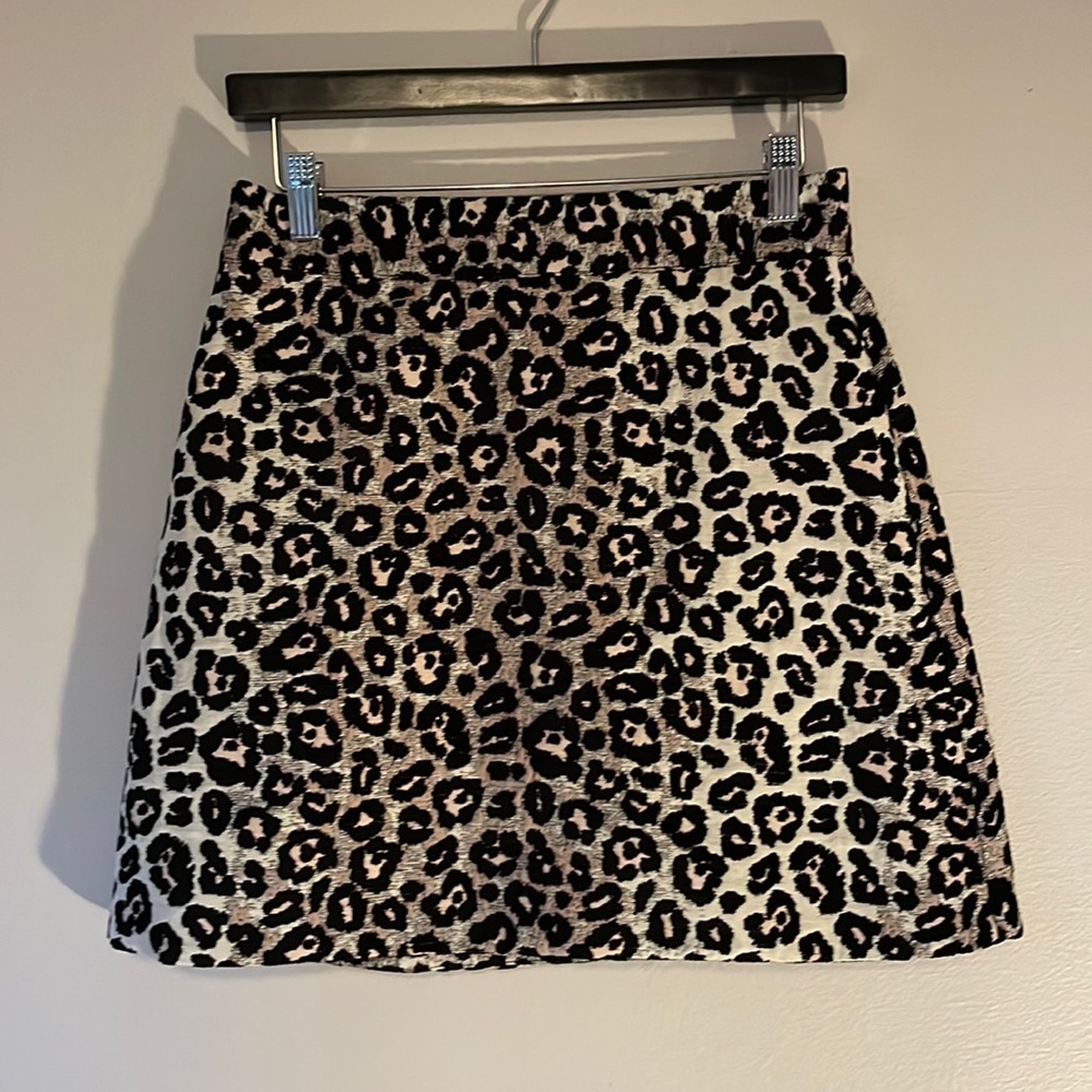 Topshop Leopard Print Skirt